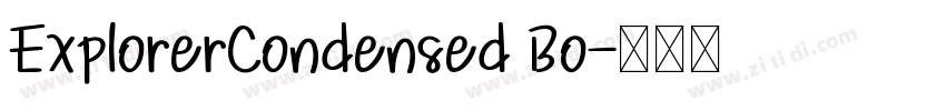 ExplorerCondensed Bo字体转换